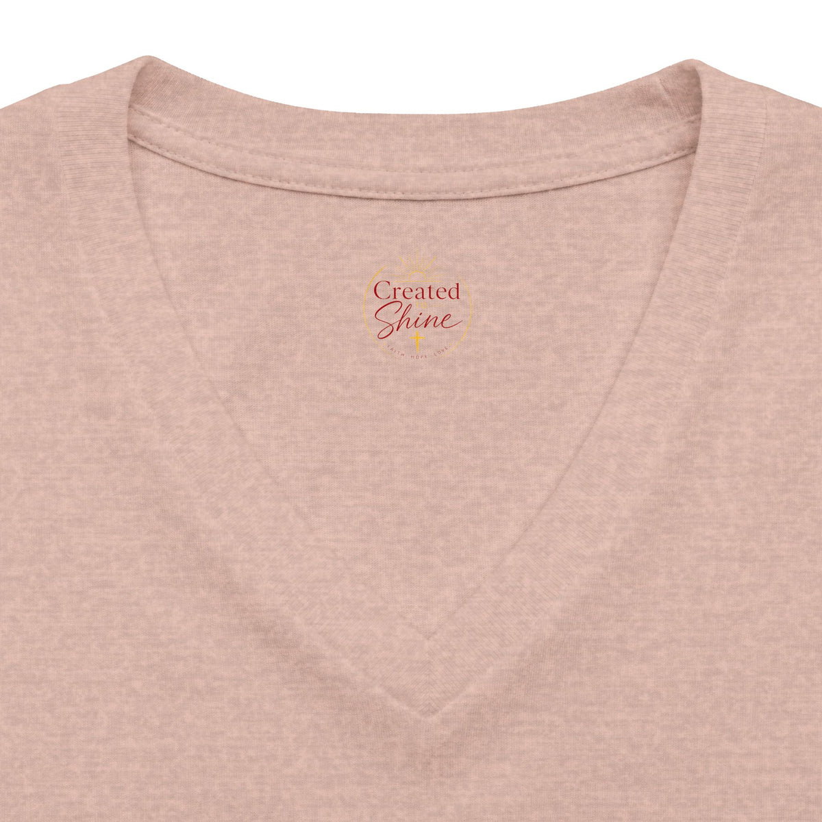 Let Your Light Shine , V neck Woman's Christian T Shirt