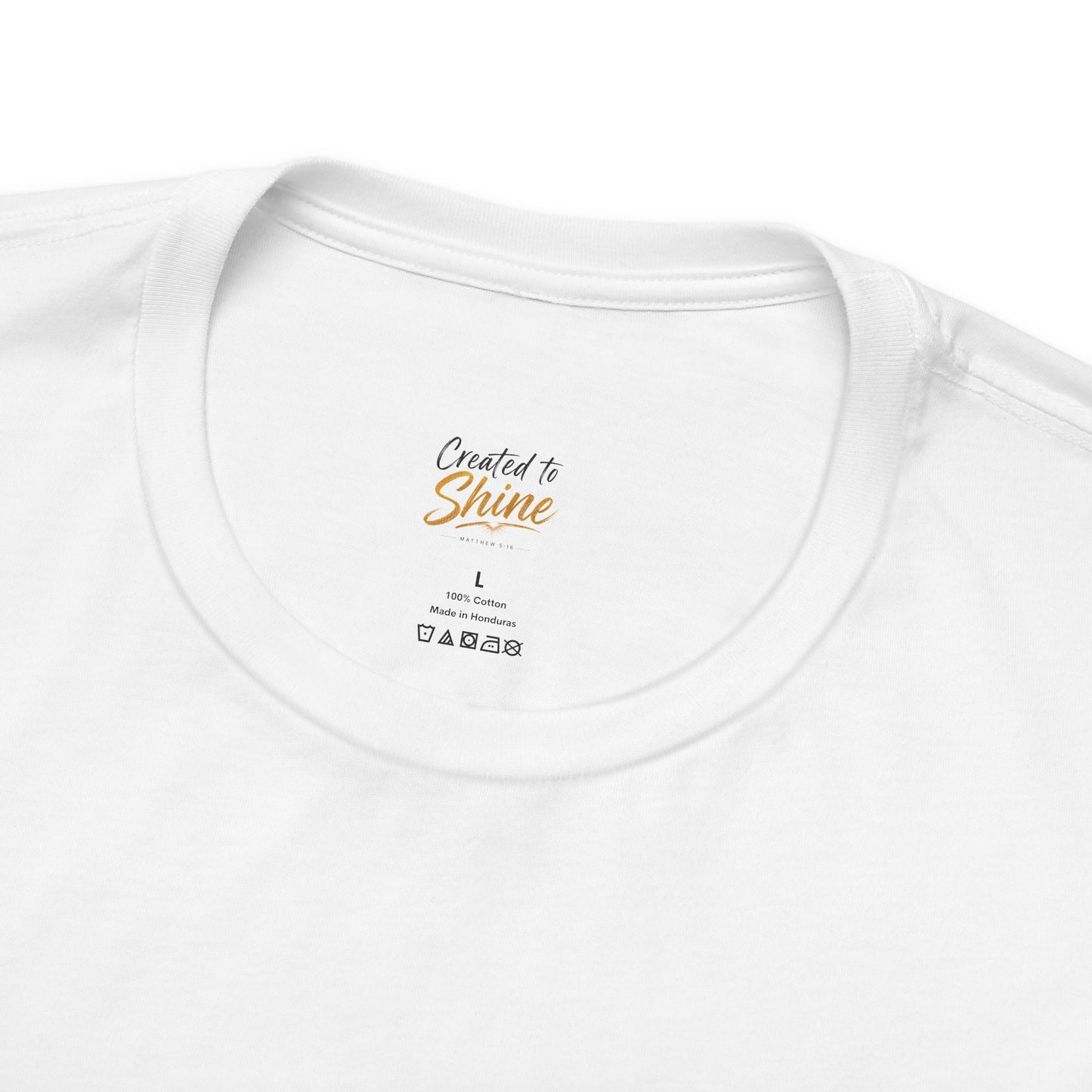 Created to Shine T-Shirt — Inspirational Christian Scripture Tee (Matthew 5:16)