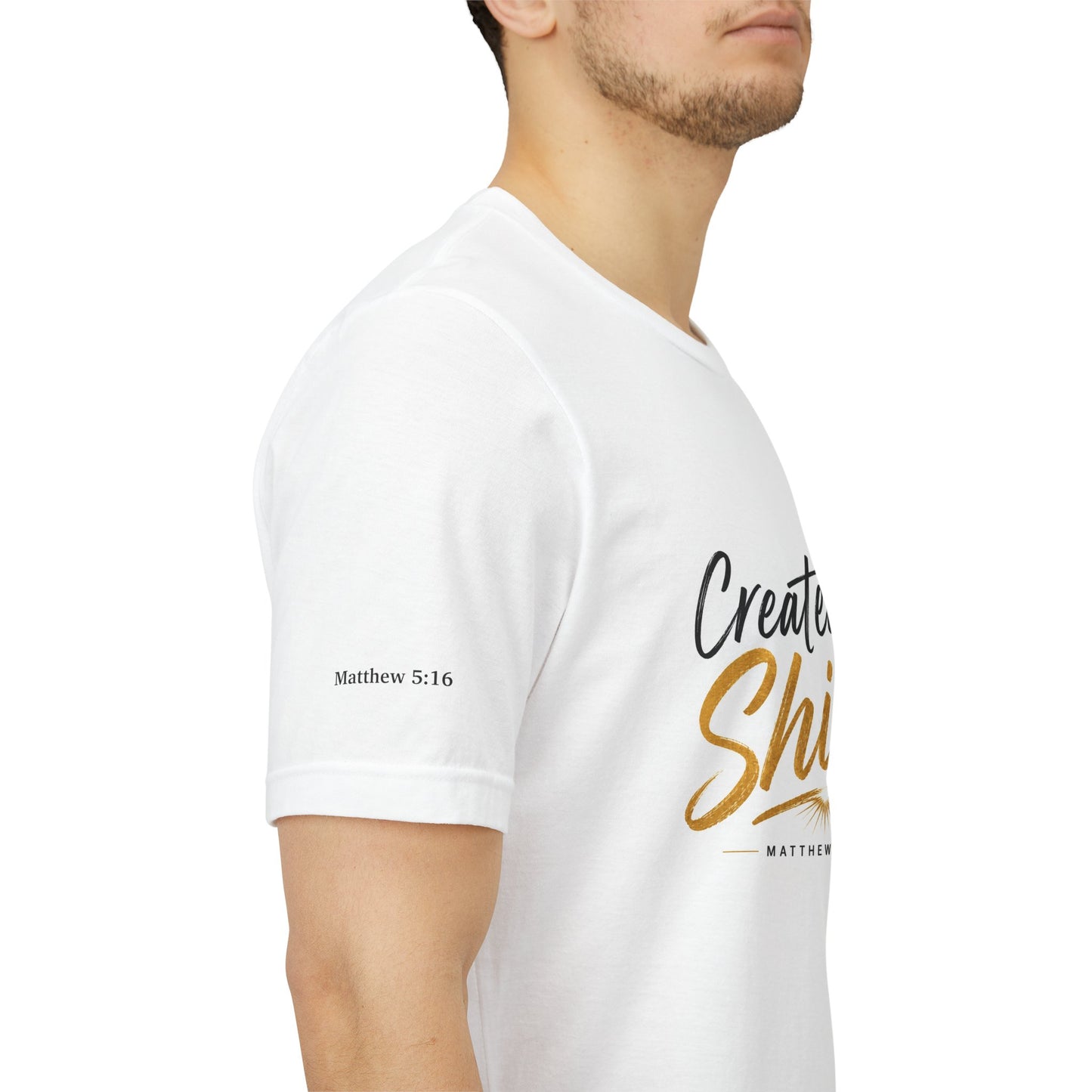 Created to Shine T-Shirt — Inspirational Christian Scripture Tee (Matthew 5:16)