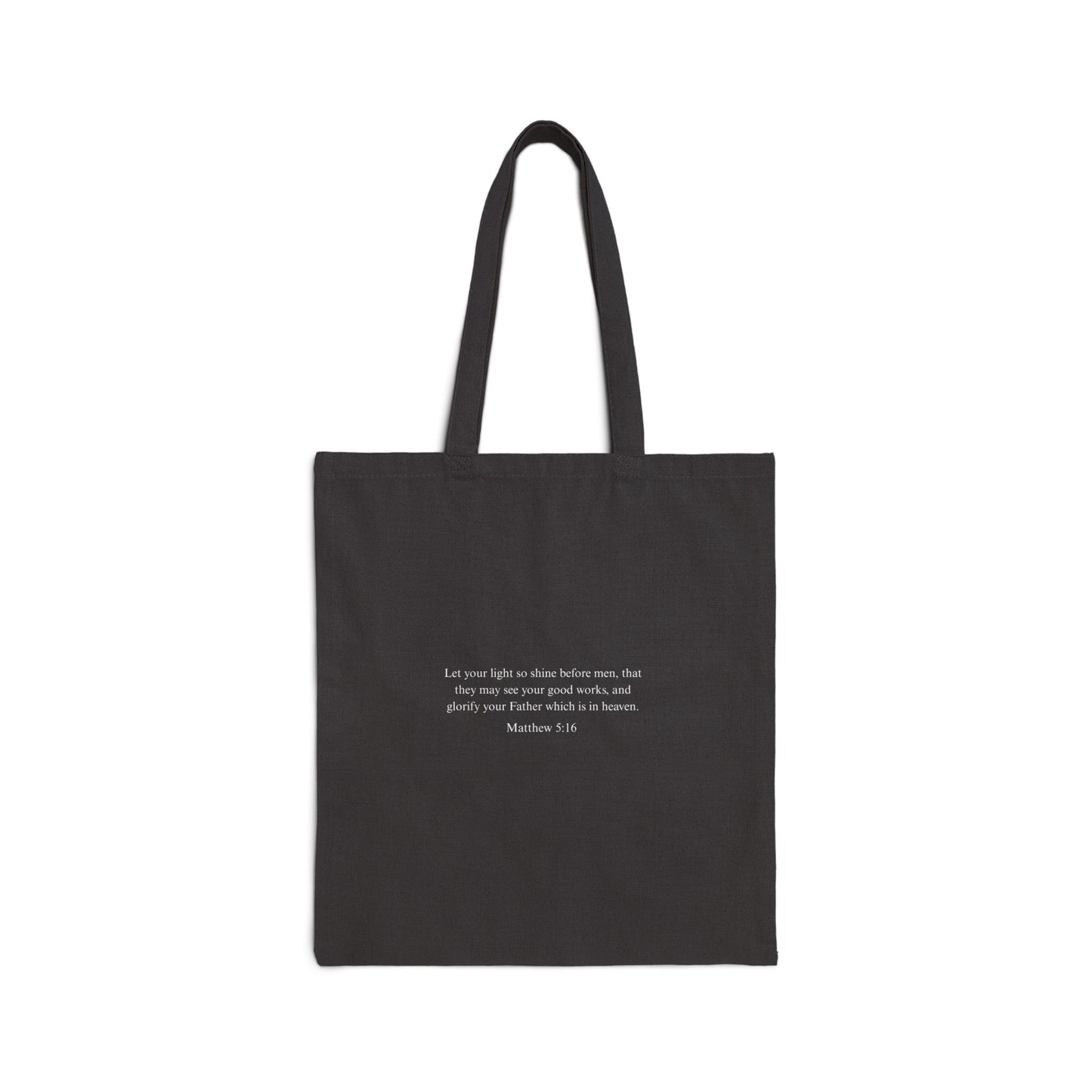 Canvas Tote Bag — “Created to Shine” Inspirational Christian Grocery & Book Tote