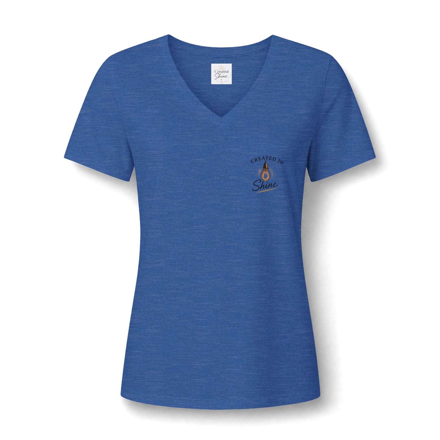 Let Your Light Shine , V neck Woman's Christian T Shirt