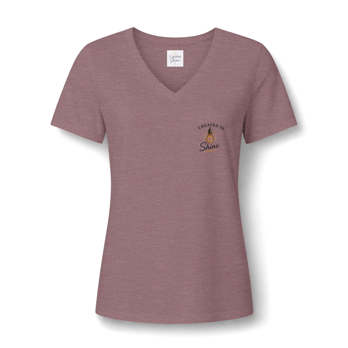 Let Your Light Shine , V neck Woman's Christian T Shirt