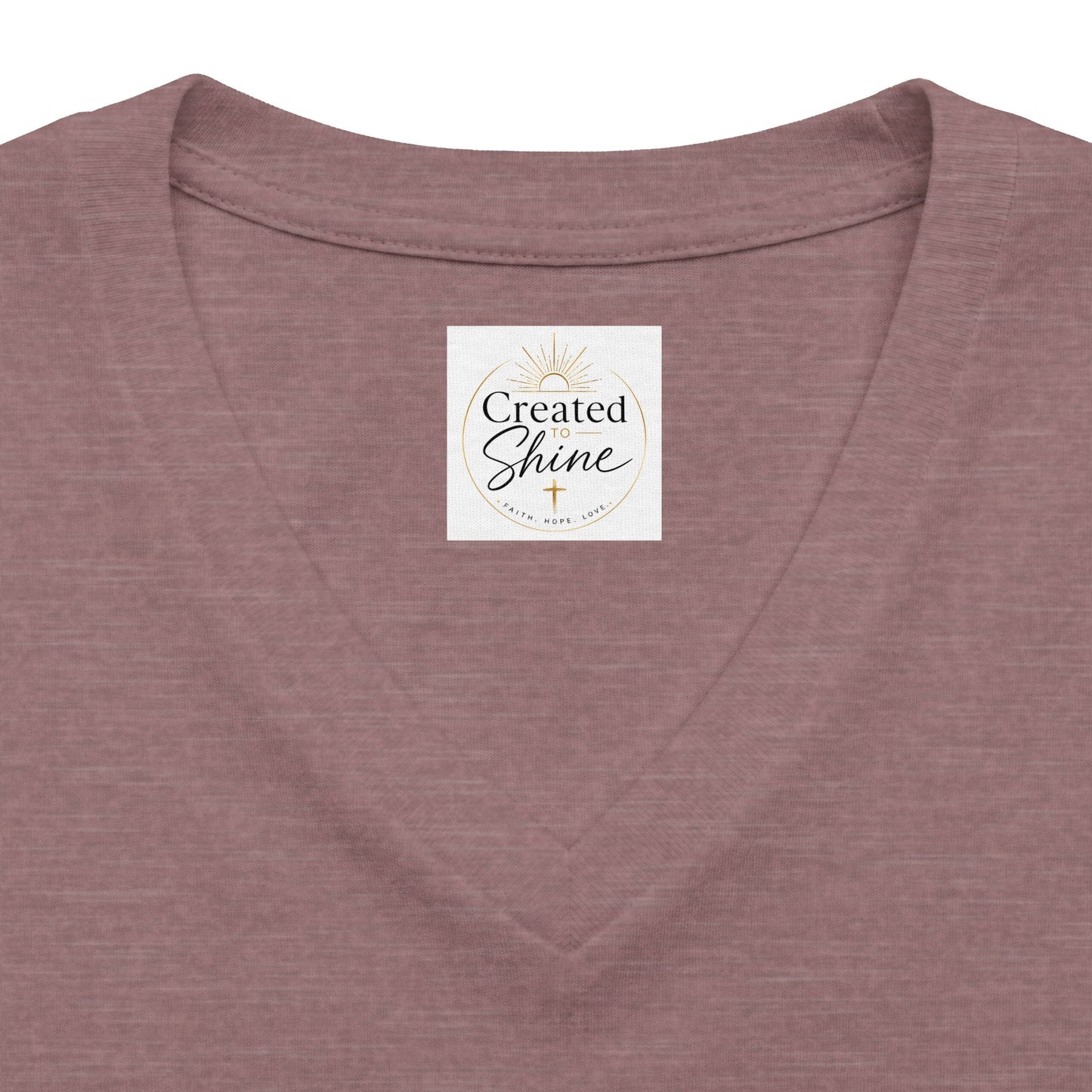 Let Your Light Shine , V neck Woman's Christian T Shirt