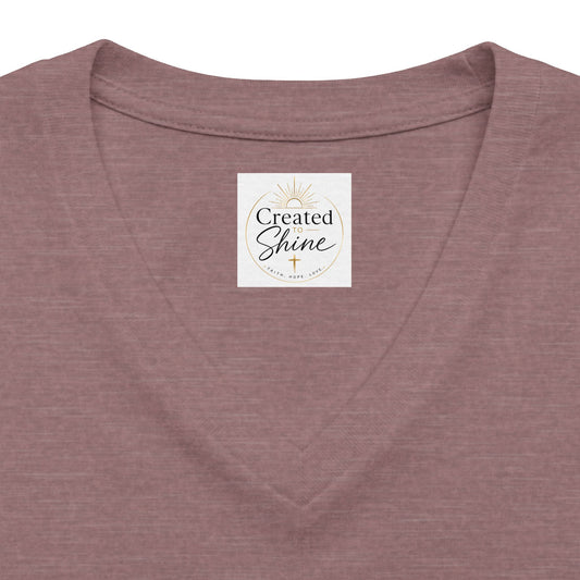 Let Your Light Shine , V neck Woman's Christian T Shirt