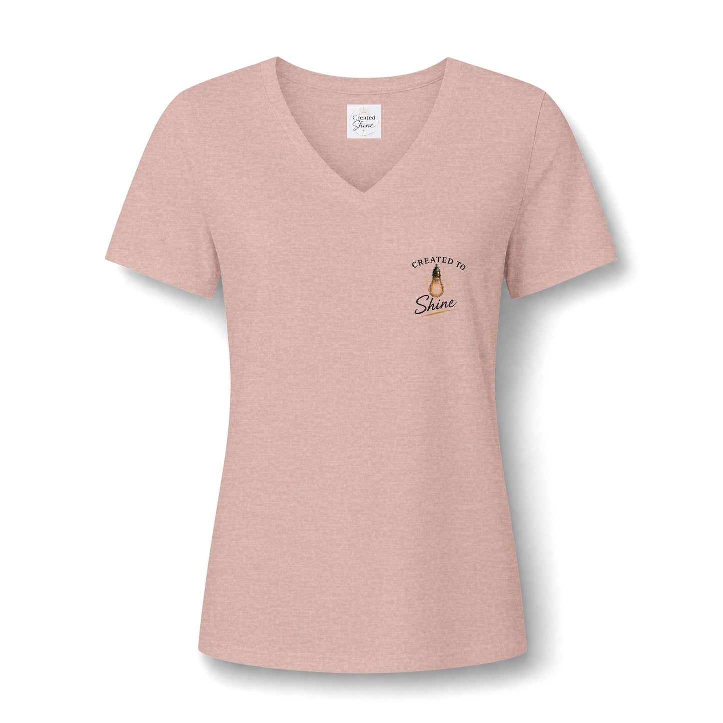 Let Your Light Shine , V neck Woman's Christian T Shirt