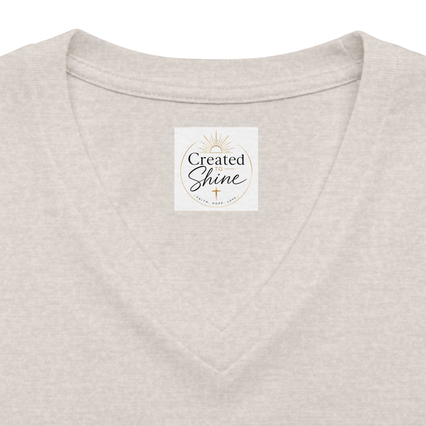 Let Your Light Shine , V neck Woman's Christian T Shirt