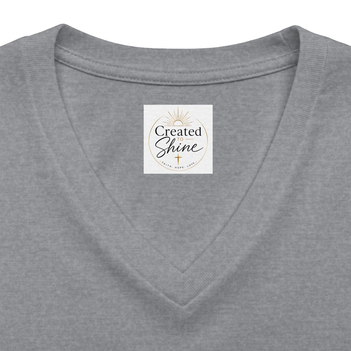 Let Your Light Shine , V neck Woman's Christian T Shirt