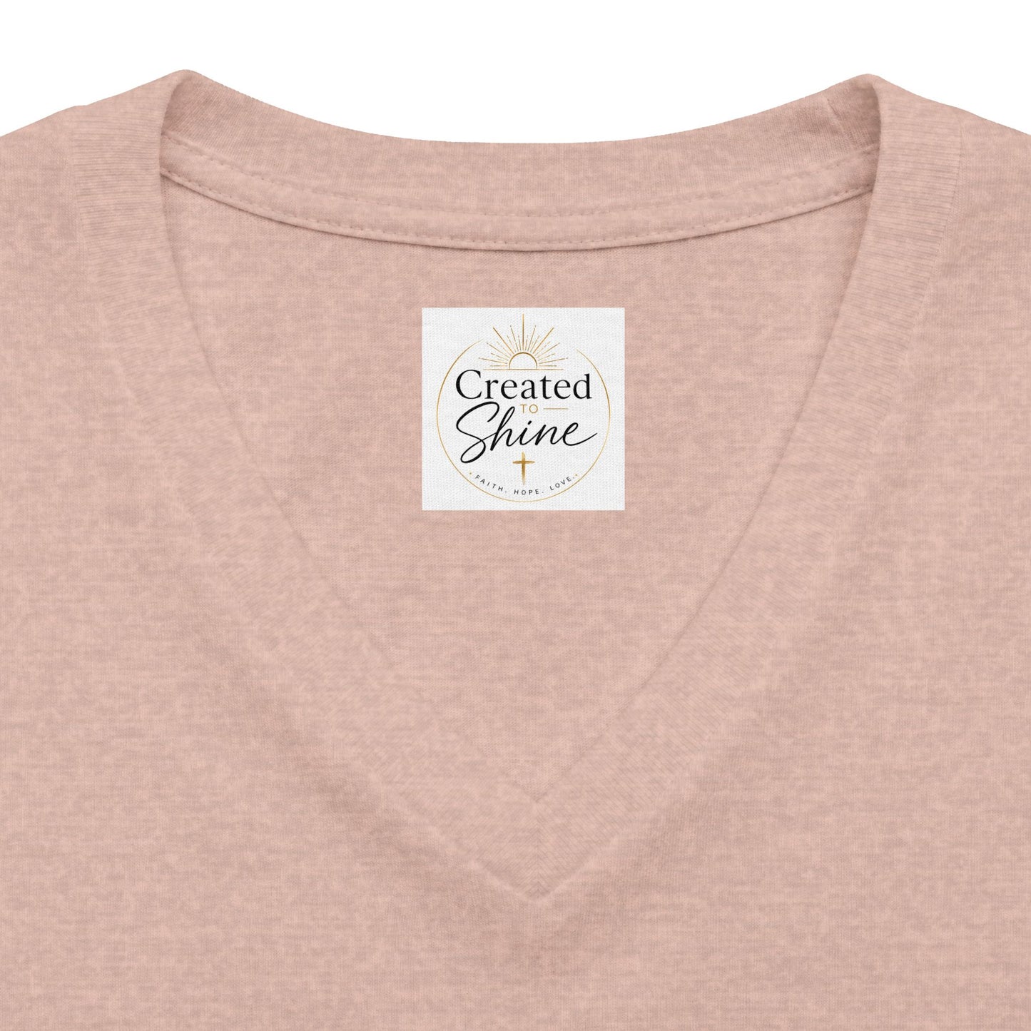 Let Your Light Shine , V neck Woman's Christian T Shirt