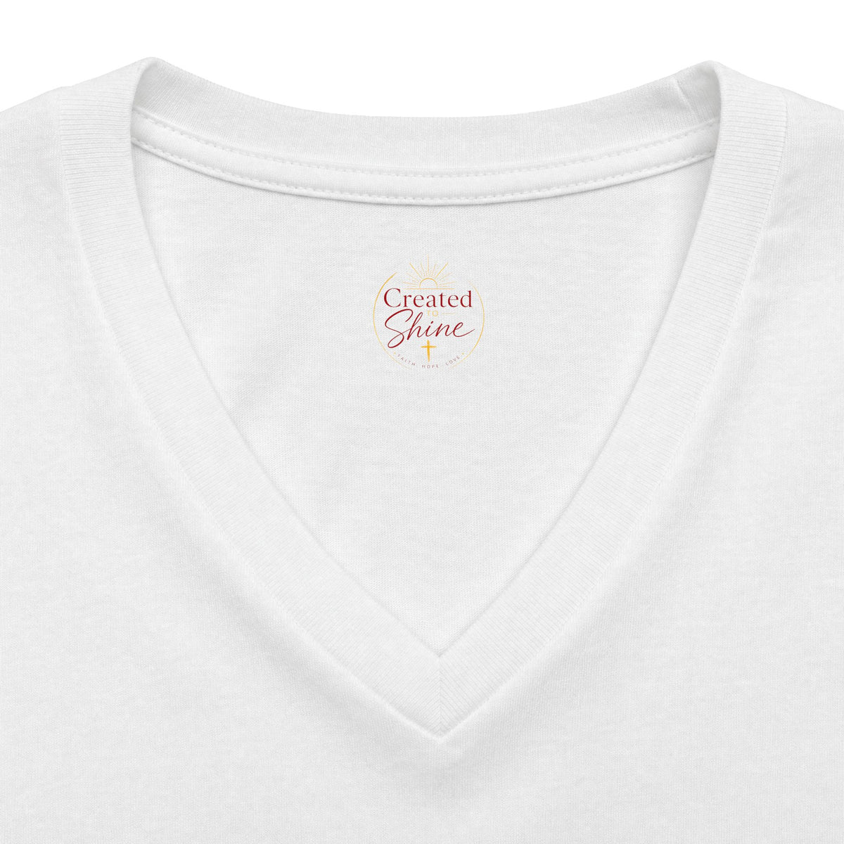 Let Your Light Shine , V neck Woman's Christian T Shirt