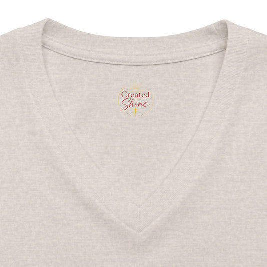 Let Your Light Shine , V neck Woman's Christian T Shirt